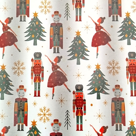 14 Pc Fabric Shower Curtain Set with Hooks & Liner Nutcracker Ballet 72 X 72 - Picture 1 of 5
